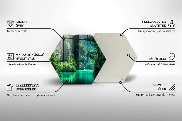 Steklena podloga za rezanje Lagunska pokrajina