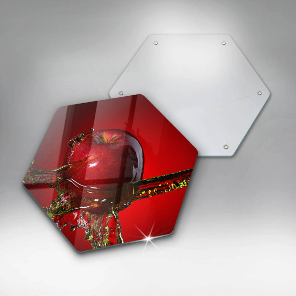 Steklena podloga za rezanje Jabolčno sadje v vodi