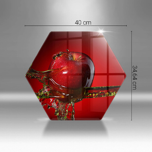Steklena podloga za rezanje Jabolčno sadje v vodi