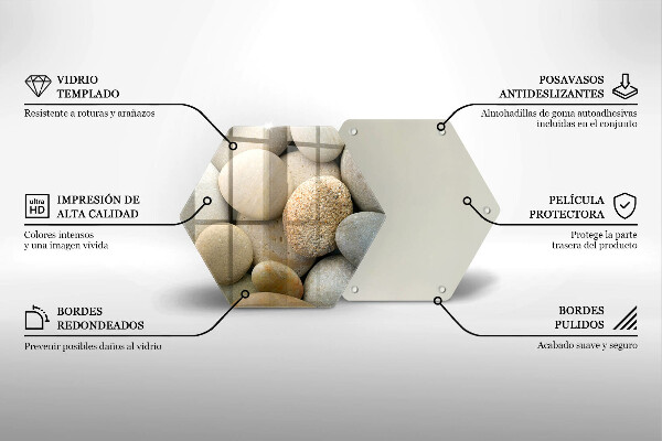 Steklena podloga za rezanje Vzorec ovalnih kamnov