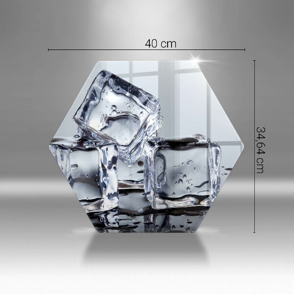 Steklena podloga za rezanje Ledene kocke