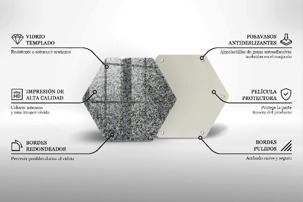 Steklena podloga za rezanje Kamnita tekstura