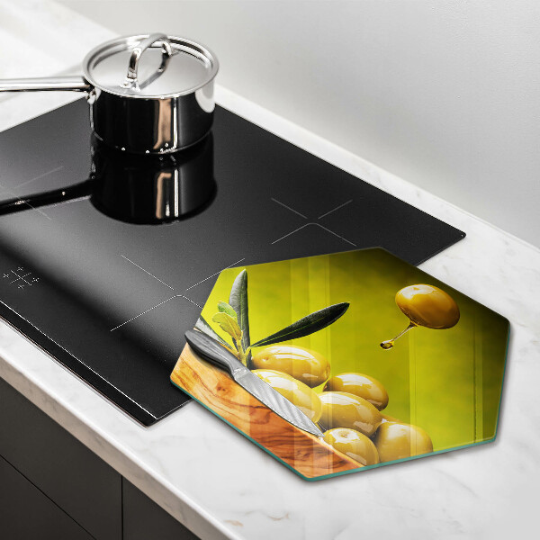 Steklena podloga za rezanje Okusne olive