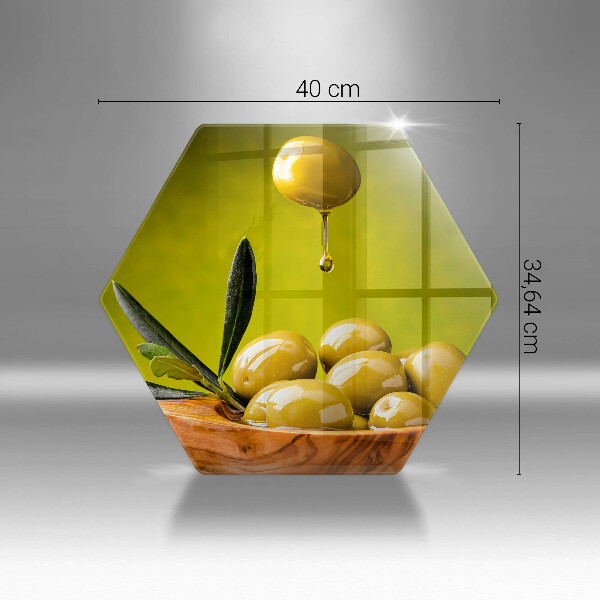 Steklena podloga za rezanje Okusne olive