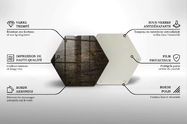 Steklena podloga za rezanje Tekstura lesnega lubja