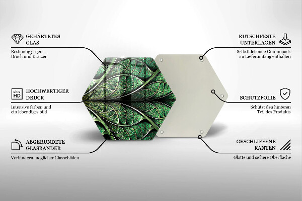 Steklena podloga za rezanje Zgradba listnih žil