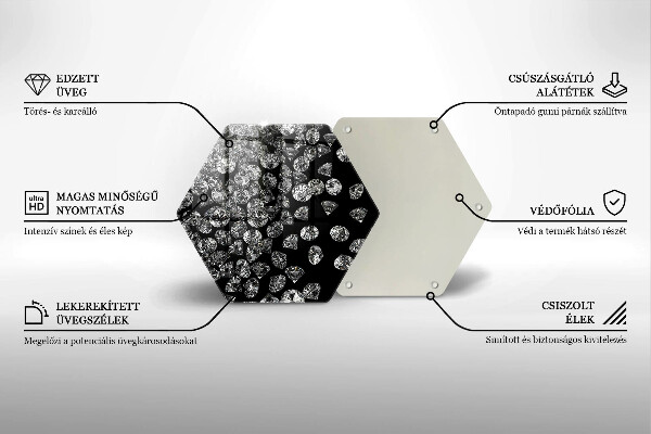 Steklena podloga za rezanje Diamanti diamanti