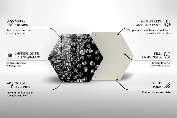 Steklena podloga za rezanje Diamanti diamanti