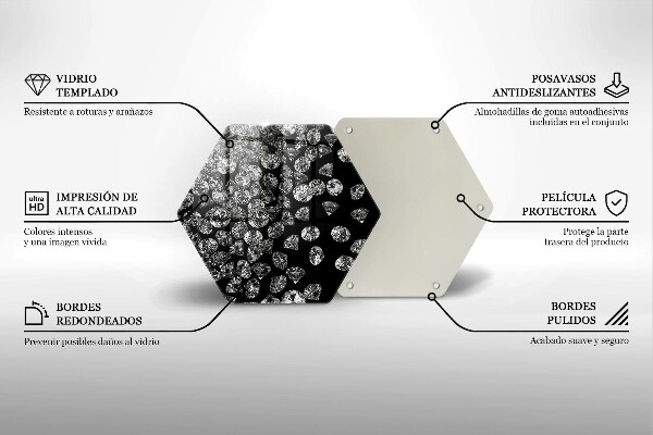 Steklena podloga za rezanje Diamanti diamanti