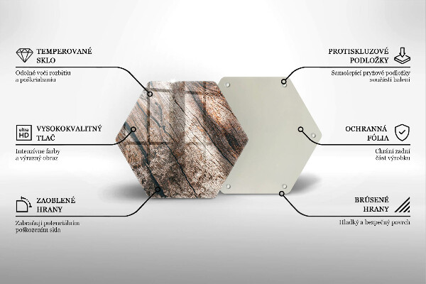 Steklena podloga za rezanje Struktura lesa