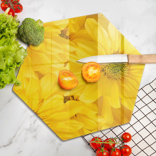 Steklena podloga za rezanje Cvetni listi