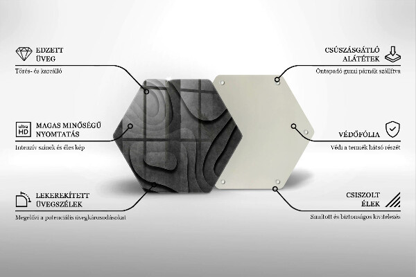 Steklena podloga za rezanje 3D oblike kamnov