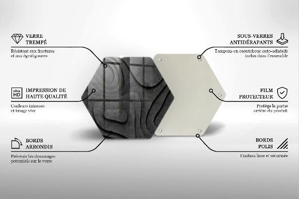 Steklena podloga za rezanje 3D oblike kamnov