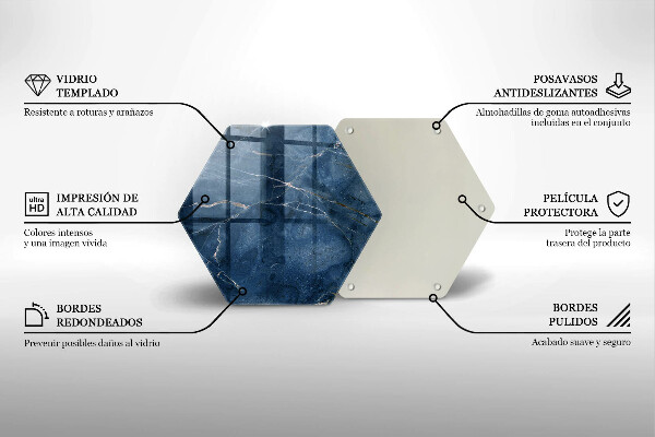 Steklena podloga za rezanje Tekstura marmornega kamna