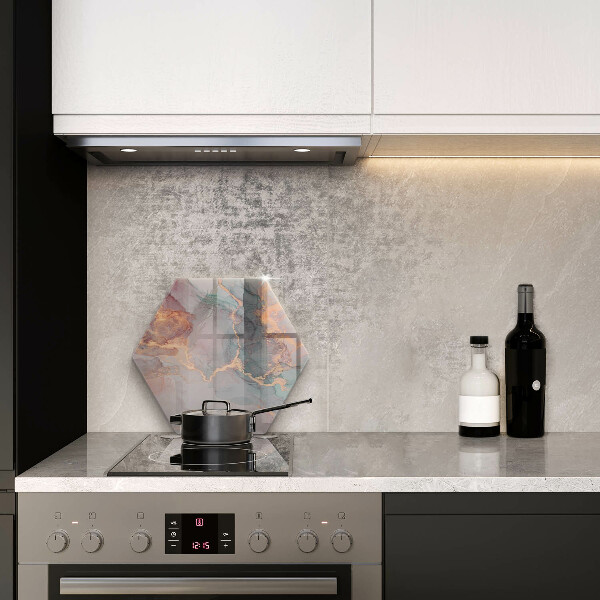 Steklena podloga za rezanje Marmor z zlatom