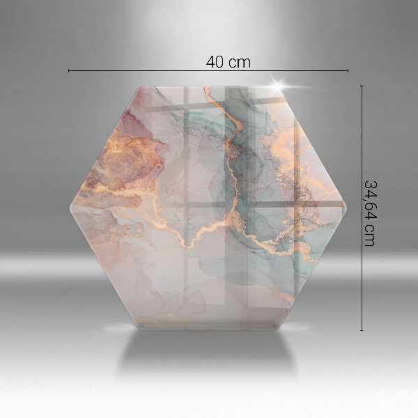 Steklena podloga za rezanje Marmor z zlatom