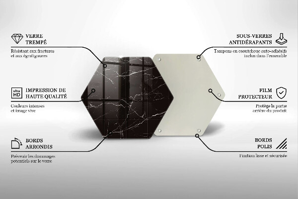 Steklena podloga za rezanje Marmorne ploščice