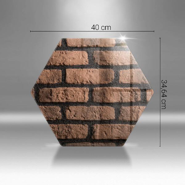 Steklena podloga za rezanje Opečni zid