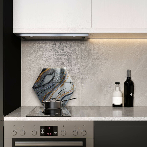 Steklena podloga za rezanje kamen z zlatom