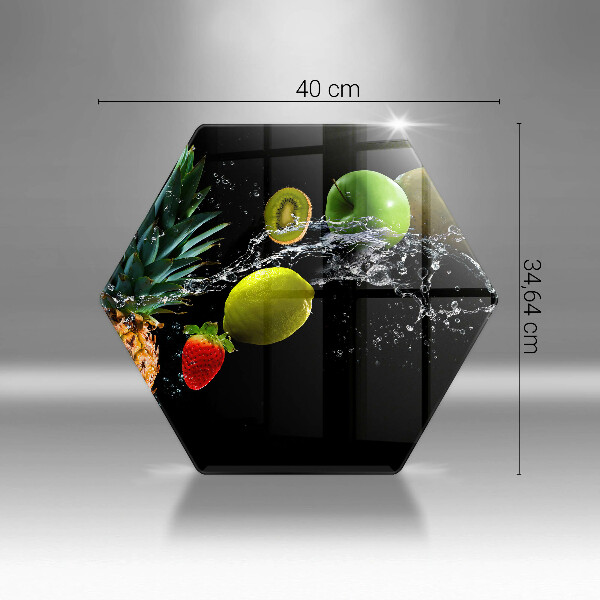 Steklena podloga za rezanje Sadje v vodi