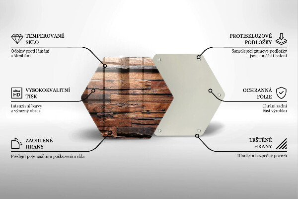 Steklena podloga za rezanje Dekorativne lesene plošče