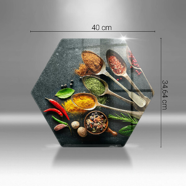 Steklena podloga za rezanje Kuhinjske žlice začimb