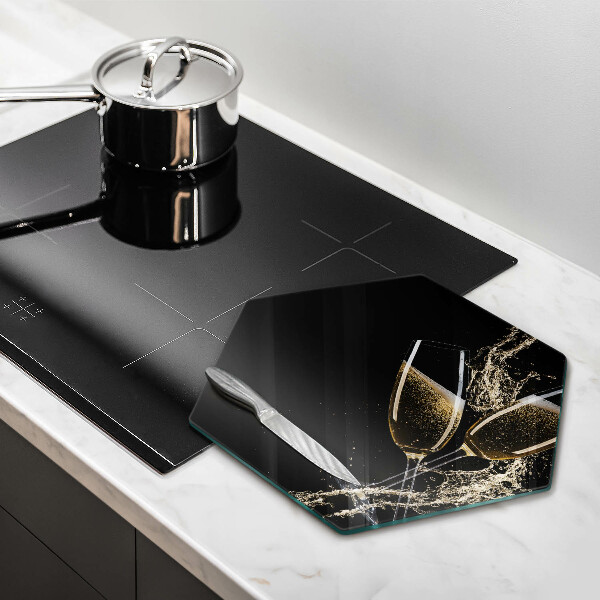 Steklena podloga za rezanje Kozarci za šampanjec