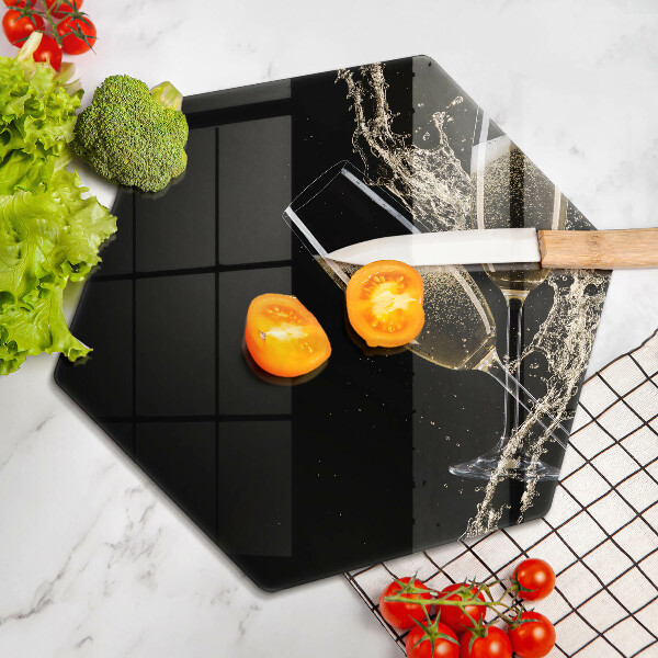 Steklena podloga za rezanje Kozarci za šampanjec