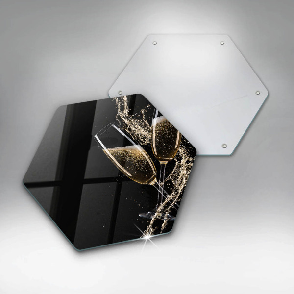 Steklena podloga za rezanje Kozarci za šampanjec