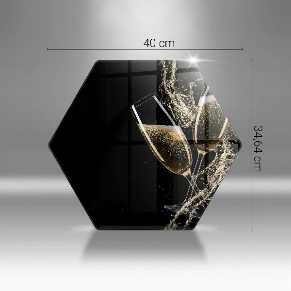 Steklena podloga za rezanje Kozarci za šampanjec