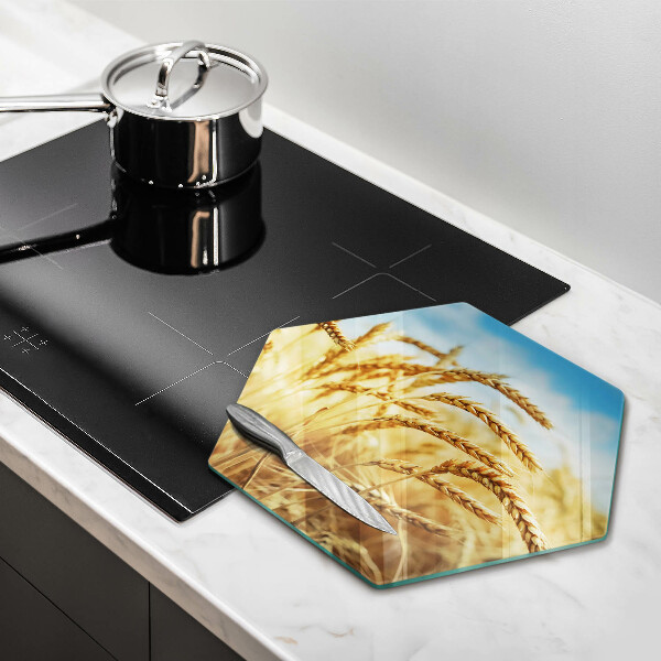 Steklena podloga za rezanje Klasje žit na polju
