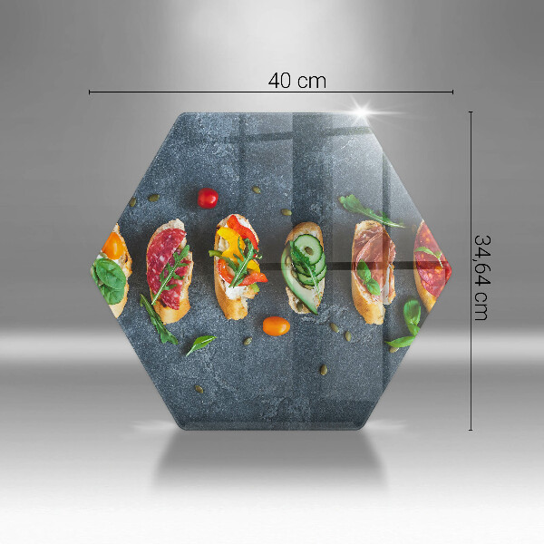 Steklena podloga za rezanje Pisani sendviči