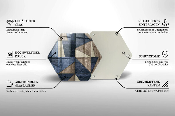 Steklena podloga za rezanje Geometrijska abstrakcija