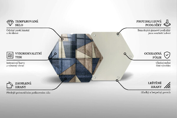 Steklena podloga za rezanje Geometrijska abstrakcija