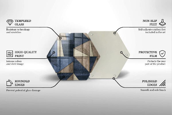 Steklena podloga za rezanje Geometrijska abstrakcija