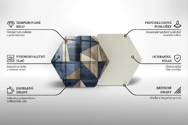 Steklena podloga za rezanje Geometrijska abstrakcija