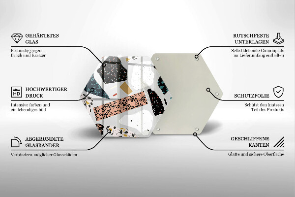 Steklena podloga za rezanje Kamenina