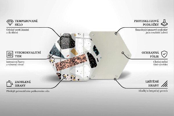 Steklena podloga za rezanje Kamenina