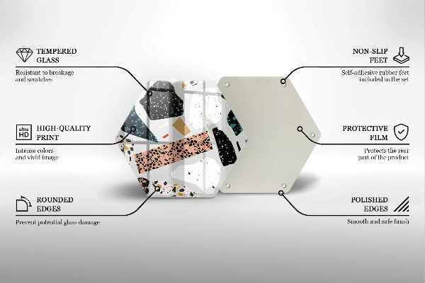 Steklena podloga za rezanje Kamenina