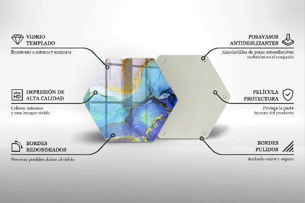 Steklena podloga za rezanje Razpokan zlati kamen