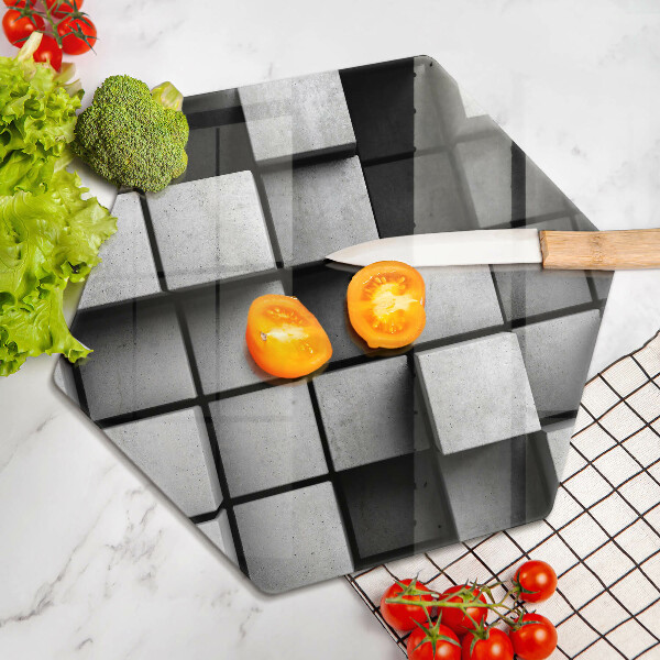 Steklena podloga za rezanje 3D geometrijsko ozadje
