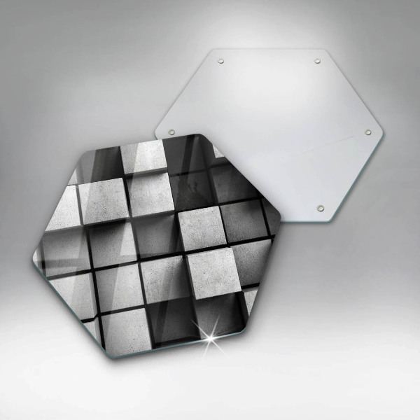 Steklena podloga za rezanje 3D geometrijsko ozadje