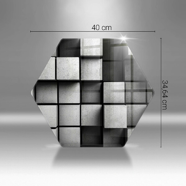 Steklena podloga za rezanje 3D geometrijsko ozadje