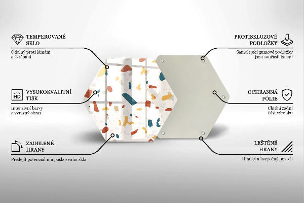 Steklena podloga za rezanje Dekorativna kamenina