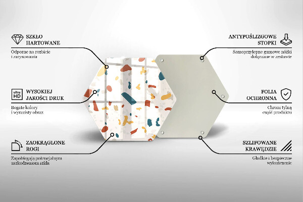Steklena podloga za rezanje Dekorativna kamenina