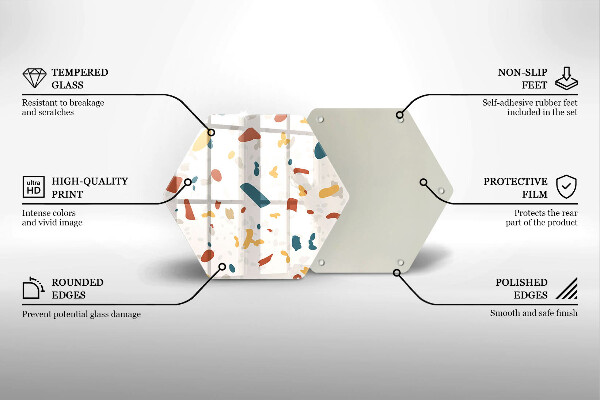 Steklena podloga za rezanje Dekorativna kamenina