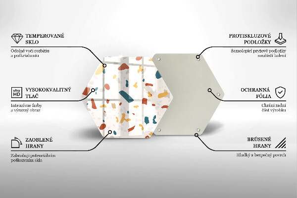 Steklena podloga za rezanje Dekorativna kamenina
