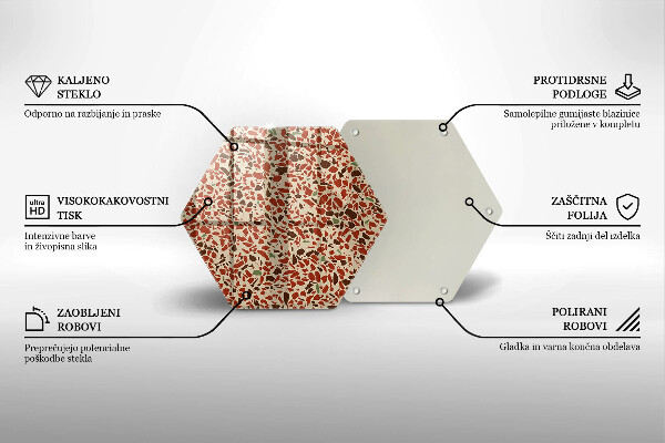 Steklena podloga za rezanje Fina kamenina
