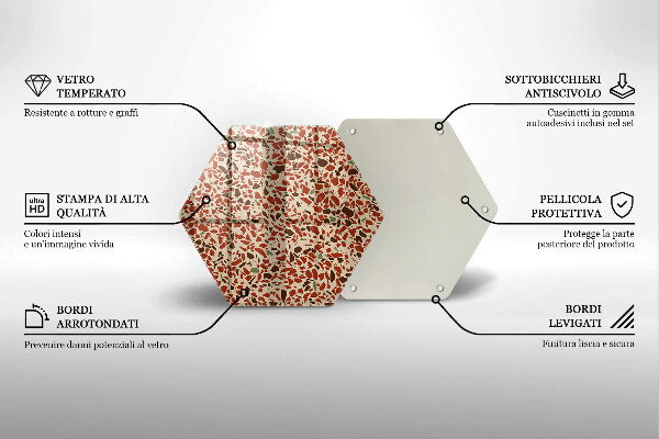 Steklena podloga za rezanje Fina kamenina