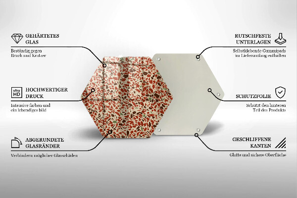 Steklena podloga za rezanje Fina kamenina